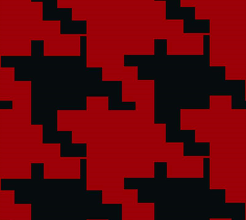 红黑像素风面料印花素材,适用于潮牌服装印花设计