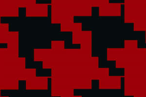 红黑像素风面料印花素材，适用于潮牌服装印花设计