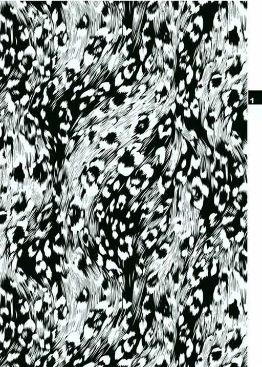 黑白抽象豹纹面料印花素材,适用于服装印花设计与数码印制