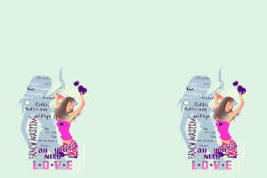 时尚女孩插画风面料印花素材，适用于T恤与休闲服装印花设计