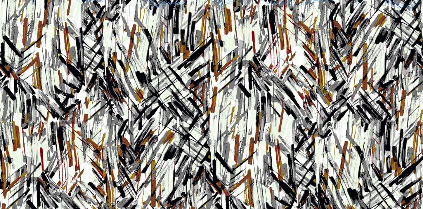 抽象笔触风面料印花素材,适用于服装印花设计的高质感纹理图