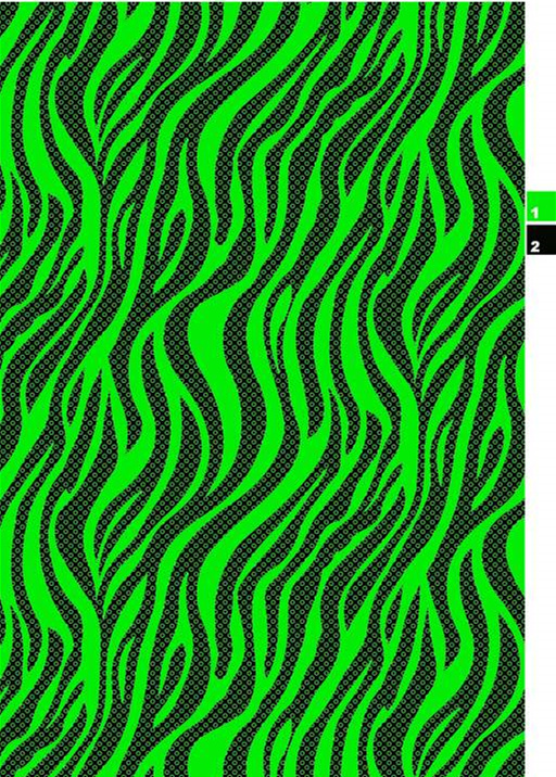 荧光绿斑马纹面料印花素材,适用于潮牌服装印花设计