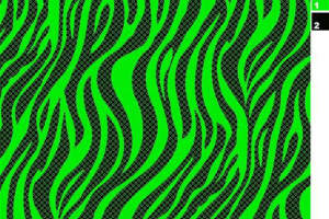 荧光绿斑马纹面料印花素材，适用于潮牌服装印花设计
