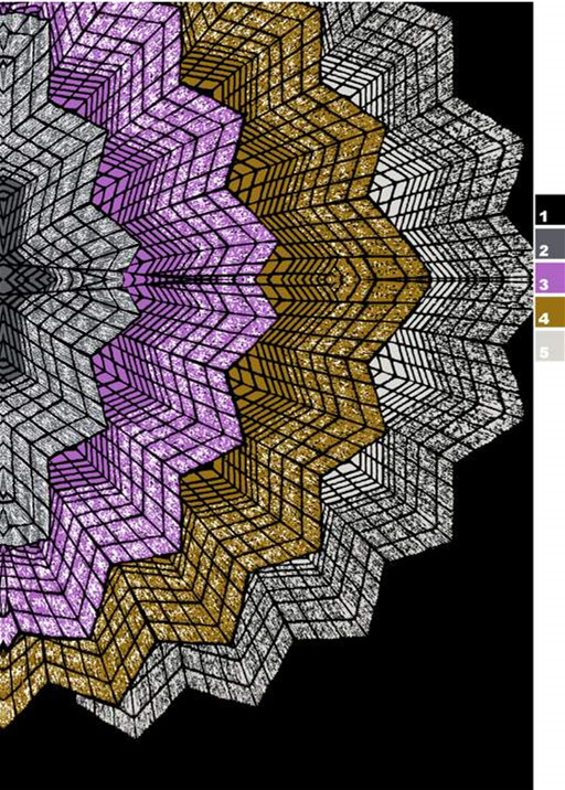 几何波浪纹理面料印花素材,适用于服装印花设计的高辨识度花型