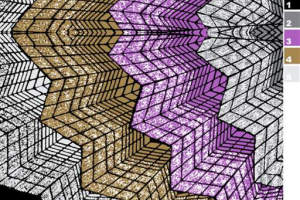 几何波浪立体感面料印花素材，适用于时尚服装印花设计