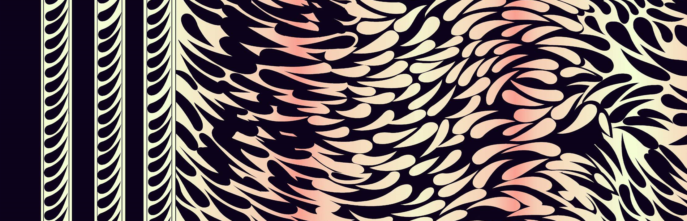 抽象流线型面料印花素材,适用于服装印花设计的高辨识度花型