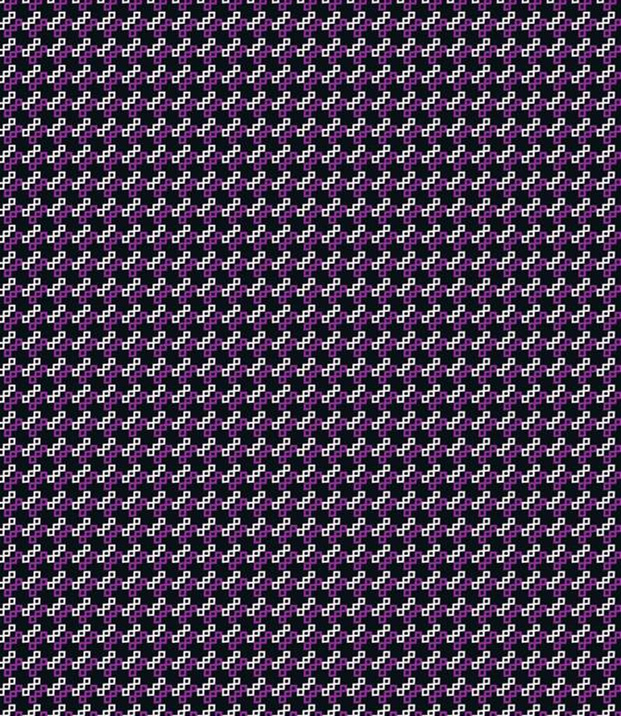 几何链环紫白配色面料印花素材,适用于时尚服装印花设计