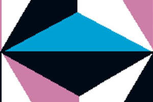 几何撞色面料印花素材，适用于现代简约风服装印花设计