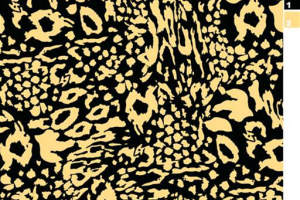 高对比度抽象豹纹面料印花素材，适用于时尚服装印花设计