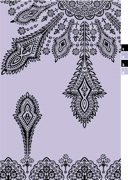 复古佩斯利纹样面料印花素材,适用于服装印花设计与定制