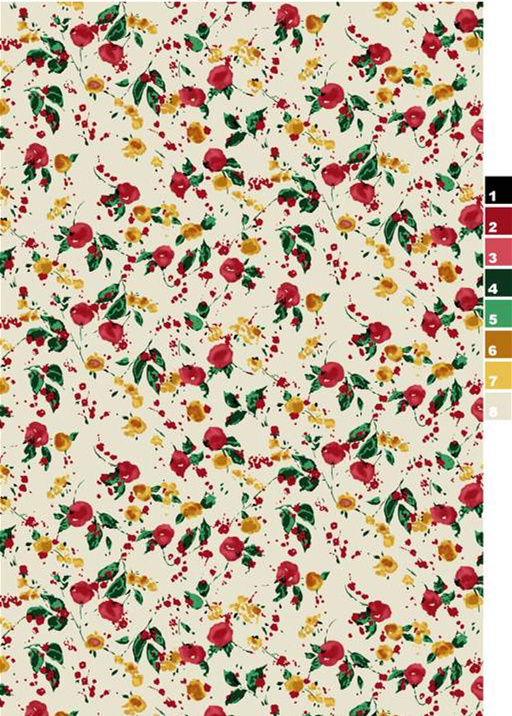 复古小碎花面料印花素材,适用于春夏服装印花设计