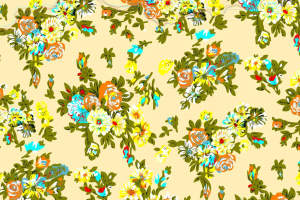 复古花卉面料印花素材，适用于春夏服装印花设计