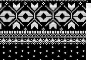 黑白几何民族风面料印花素材，适用于服装印花设计与数码印制