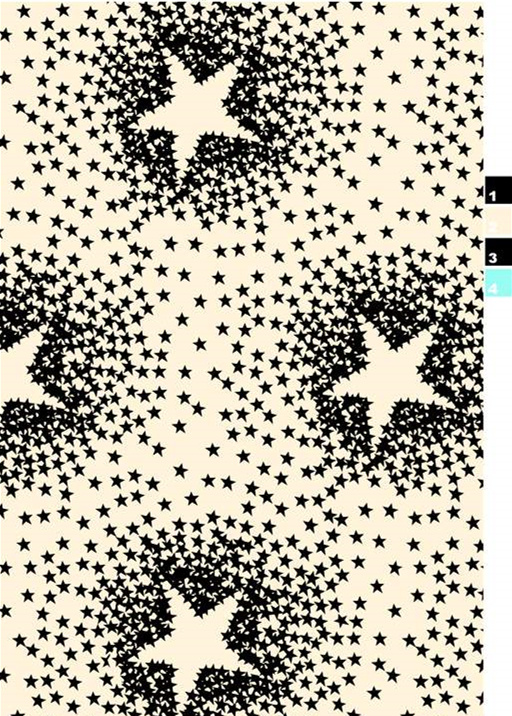 星形渐变点阵面料印花素材,适用于休闲服装印花设计