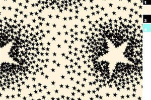 星形渐变点阵面料印花素材，适用于休闲服装印花设计