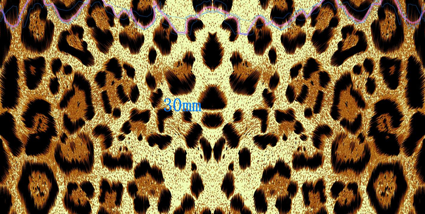 高清豹纹面料印花素材图,适用于服装印花设计与数码印制