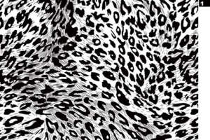 高对比度豹纹面料印花素材，适用于时尚服装印花设计