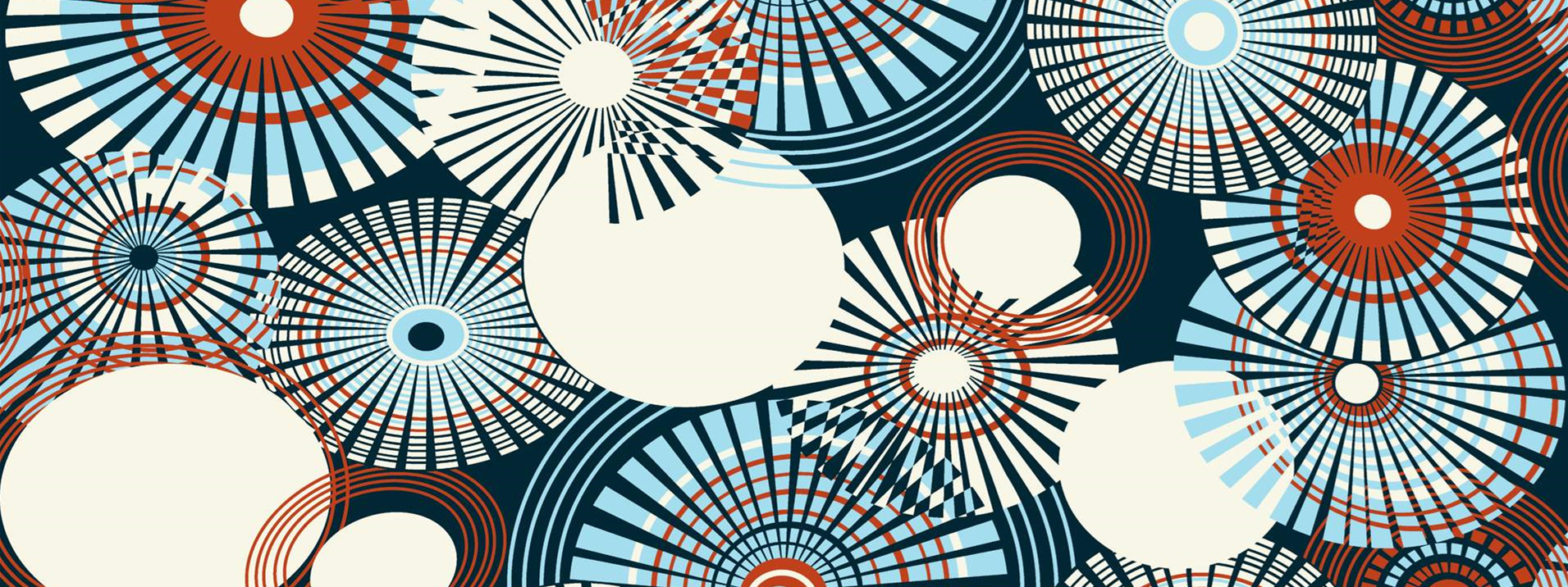 几何放射状面料印花素材,适用于春夏服装印花设计