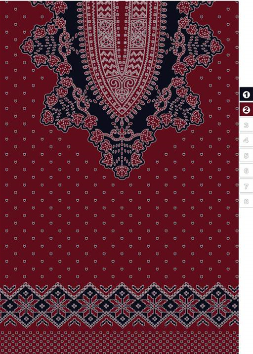 复古民族风面料印花素材图,适用于服装印花设计与定制