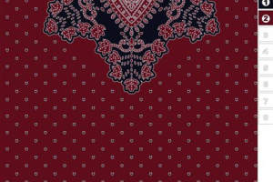 复古民族风面料印花素材图，适用于服装印花设计与定制