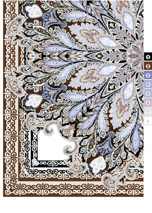 复古巴洛克风面料印花素材,适用于服装印花设计的高清花型图