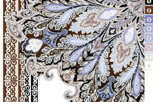 复古巴洛克风面料印花素材，适用于服装印花设计的高清花型图