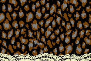 复古豹纹面料印花素材图，适用于服装印花设计与打样