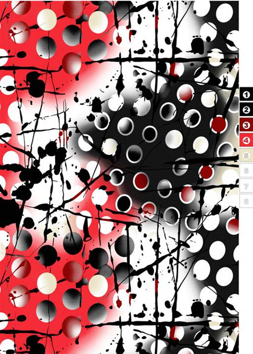 抽象泼墨波点风面料印花素材,适用于潮流服装印花设计