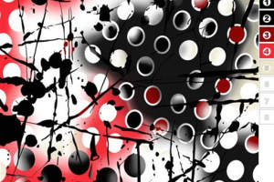抽象泼墨波点风面料印花素材，适用于潮流服装印花设计