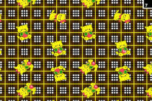 可爱卡通小熊格纹面料印花素材，适用于儿童服装印花设计