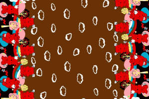 复古童趣风面料印花素材，适用于儿童服装印花设计