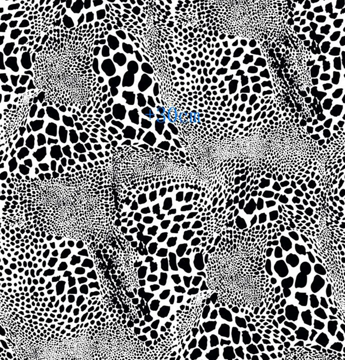 黑白抽象斑点面料印花素材,适用于服装印花设计与数码印染