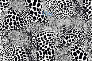 黑白抽象斑点面料印花素材，适用于服装印花设计与数码印染