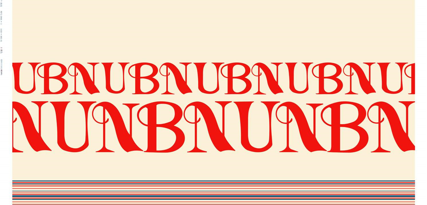 复古字母纹样面料印花素材,适用于服装印花设计与品牌视觉延展