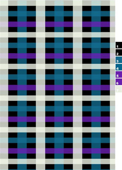 现代几何格纹面料印花素材,适用于服装印花设计与数码印染