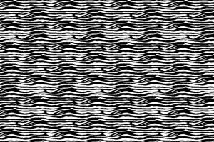 黑白波浪条纹面料印花素材，适用于服装印花设计与数码印染