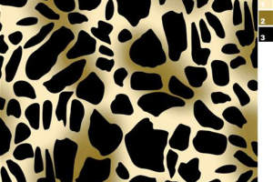 金色豹纹面料印花素材图，适用于服装印花设计与时尚服饰开发