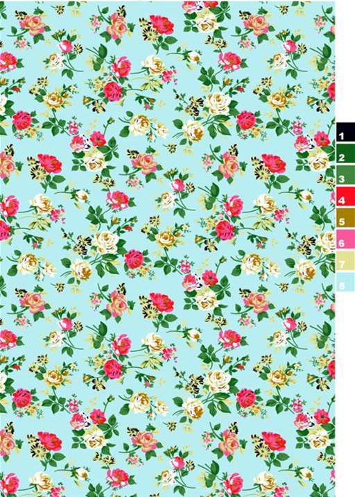 清新碎花面料印花素材,适用于春夏服装印花设计