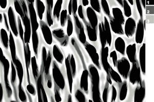 黑白抽象豹纹面料印花素材，适用于时尚服装印花设计