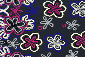 抽象花卉几何线条面料印花素材，适用于服装印花设计