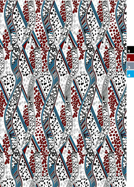 波浪条纹与点状肌理结合的服装印花素材,适用于时尚面料印花设计