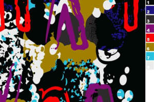 抽象泼墨风面料印花素材，适用于潮流服装印花设计