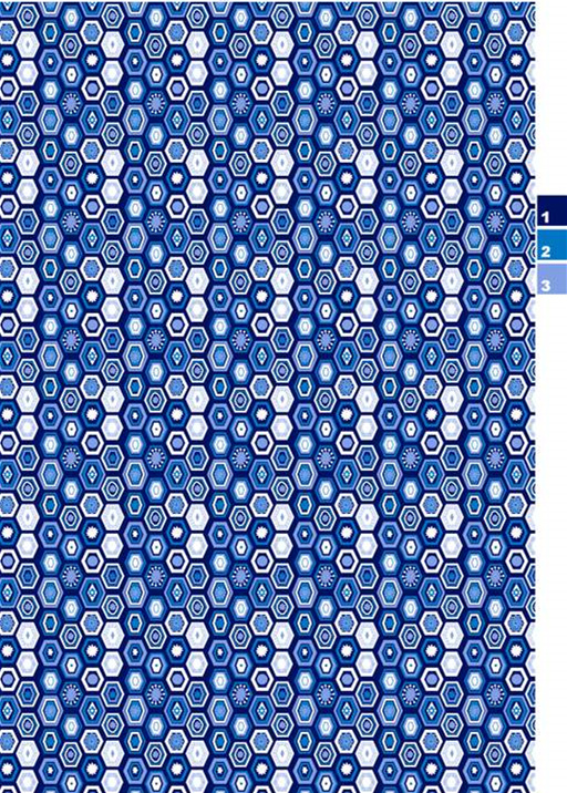 蓝白几何六边形面料印花素材,适用于服装印花设计