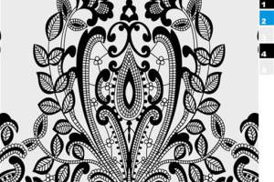 复古巴洛克风格面料印花素材，适用于高端服装印花设计