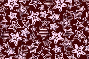 复古酒红底白星图案面料印花素材，适用于服装印花设计