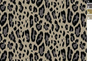 经典豹纹面料印花素材图，适用于服装印花设计与数码印制