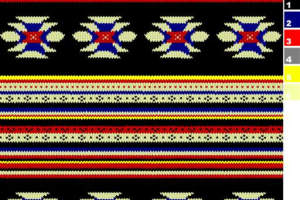 民族风几何条纹面料印花素材，适用于服装印花设计与针织服饰开发