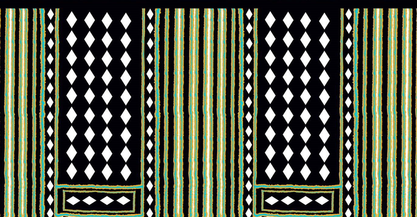 几何菱形条纹面料印花素材,适用于服装印花设计与数码印染