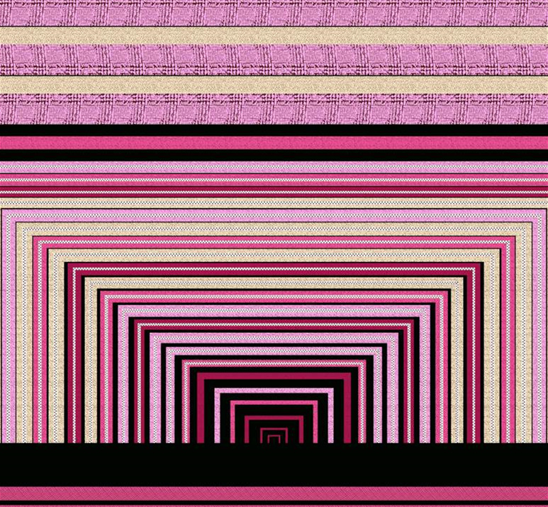 粉色几何条纹面料印花素材,适用于服装印花设计与数码印制