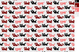 可爱猫咪图案面料印花素材，适用于儿童服装与休闲服饰设计